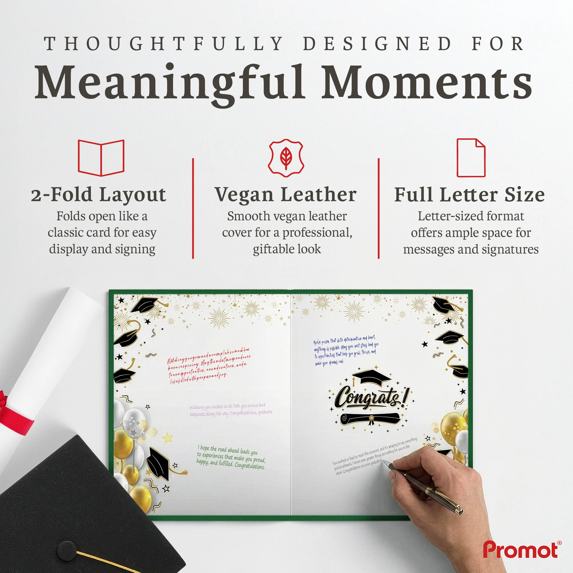 Personalized Graduation Party Guestbook- Class of 2026 (GREEN)